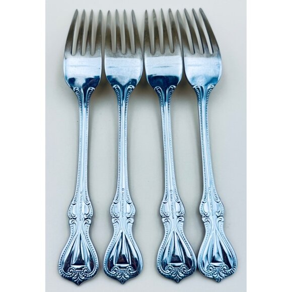 Set Of 4 Towle Old Colonial 18/10 Stainless 8" Dinner Forks Flatware - Picture 3 of 5